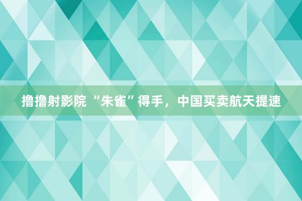 撸撸射影院 “朱雀”得手，中国买卖航天提速