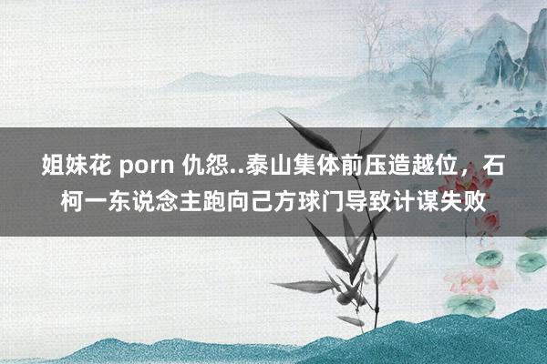 姐妹花 porn 仇怨..泰山集体前压造越位，石柯一东说念主跑向己方球门导致计谋失败