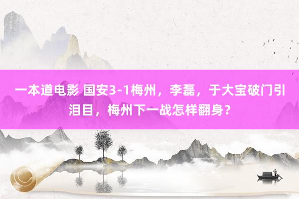 一本道电影 国安3-1梅州，李磊，于大宝破门引泪目，梅州下一战怎样翻身？
