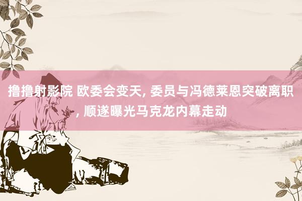 撸撸射影院 欧委会变天， 委员与冯德莱恩突破离职， 顺遂曝光马克龙内幕走动
