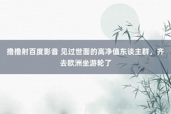 撸撸射百度影音 见过世面的高净值东谈主群，齐去欧洲坐游轮了