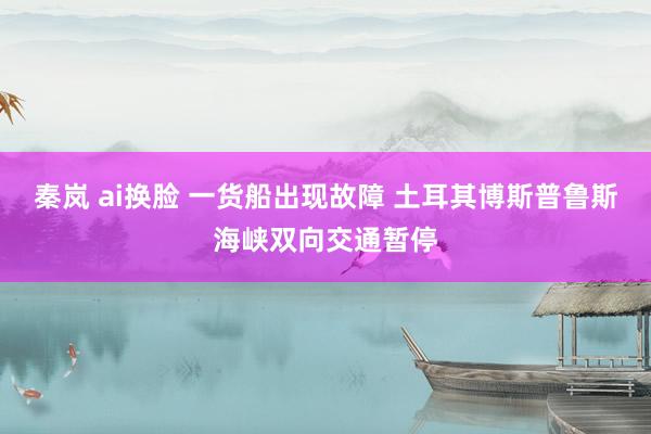 秦岚 ai换脸 一货船出现故障 土耳其博斯普鲁斯海峡双向交通暂停