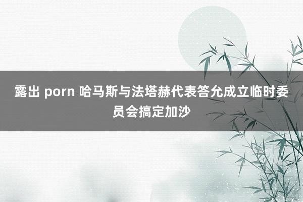 露出 porn 哈马斯与法塔赫代表答允成立临时委员会搞定加沙