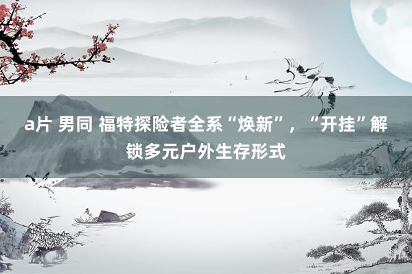 a片 男同 福特探险者全系“焕新”，“开挂”解锁多元户外生存形式