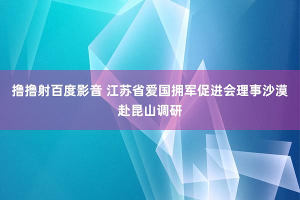 撸撸射百度影音 江苏省爱国拥军促进会理事沙漠赴昆山调研