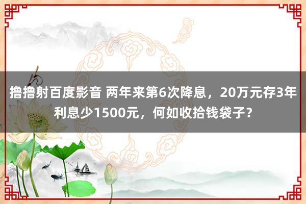 撸撸射百度影音 两年来第6次降息，20万元存3年利息少1500元，何如收拾钱袋子？