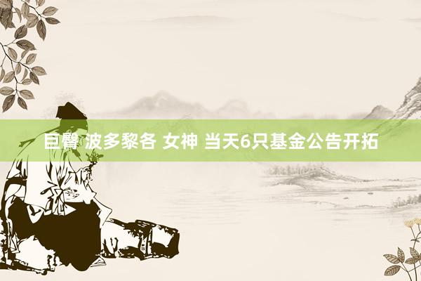 巨臀 波多黎各 女神 当天6只基金公告开拓