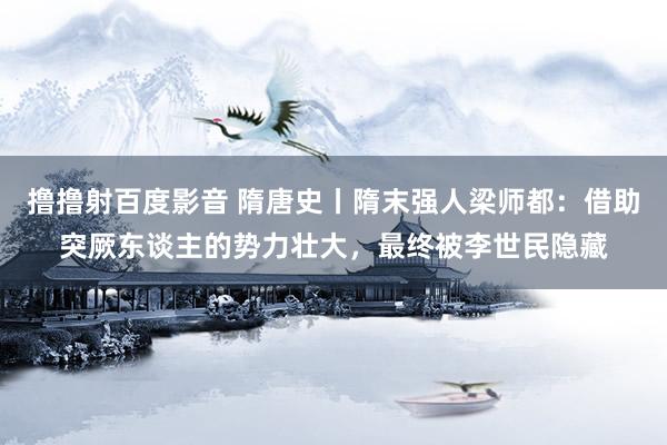 撸撸射百度影音 隋唐史丨隋末强人梁师都：借助突厥东谈主的势力壮大，最终被李世民隐藏
