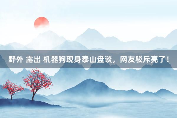 野外 露出 机器狗现身泰山盘谈，网友驳斥亮了！