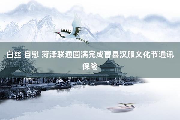 白丝 自慰 菏泽联通圆满完成曹县汉服文化节通讯保险
