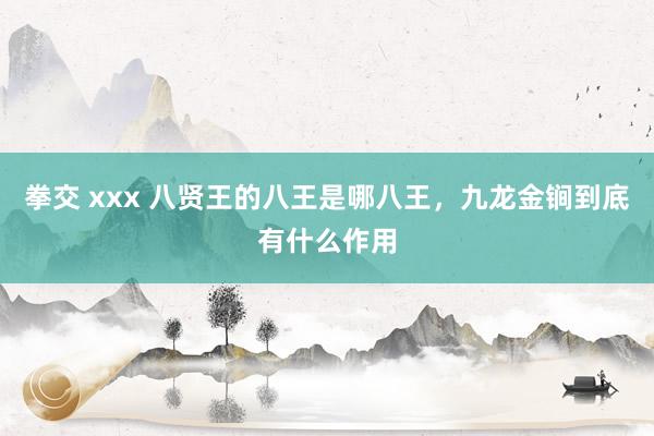 拳交 xxx 八贤王的八王是哪八王，九龙金锏到底有什么作用