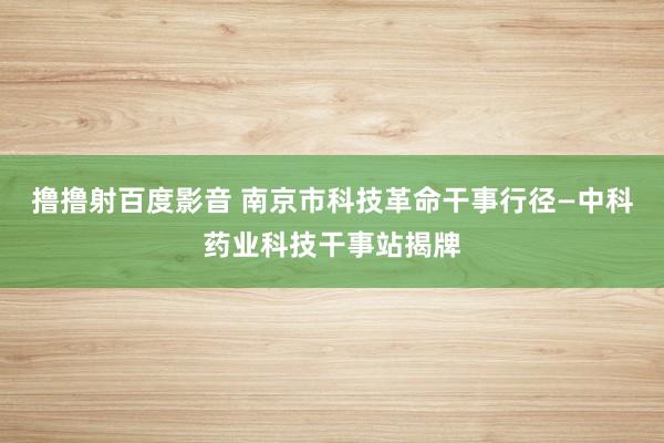 撸撸射百度影音 南京市科技革命干事行径—中科药业科技干事站揭牌