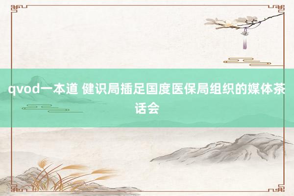 qvod一本道 健识局插足国度医保局组织的媒体茶话会