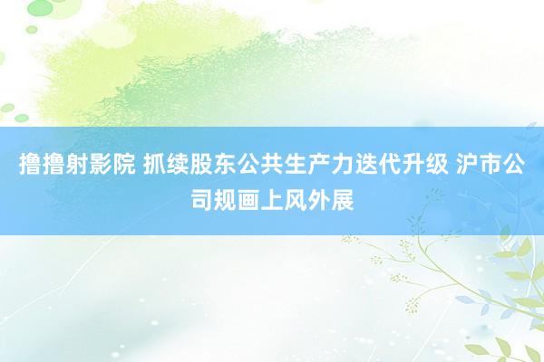 撸撸射影院 抓续股东公共生产力迭代升级 沪市公司规画上风外展