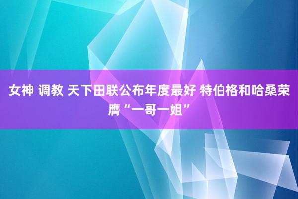 女神 调教 天下田联公布年度最好 特伯格和哈桑荣膺“一哥一姐”