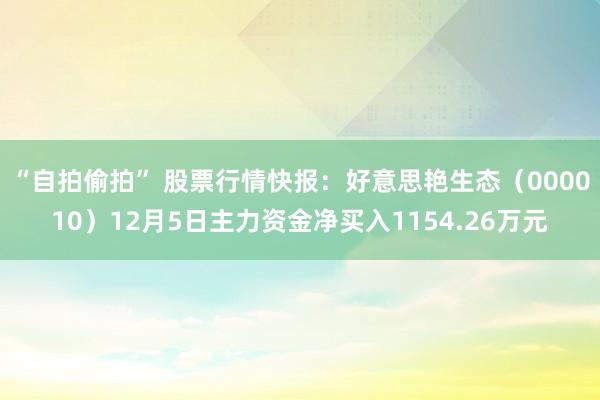 “自拍偷拍” 股票行情快报：好意思艳生态（000010）12月5日主力资金净买入1154.26万元