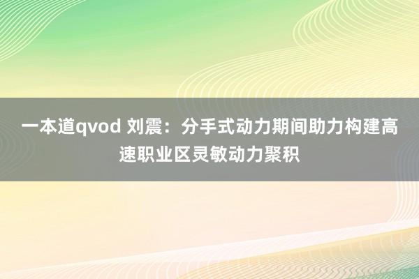 一本道qvod 刘震：分手式动力期间助力构建高速职业区灵敏动力聚积