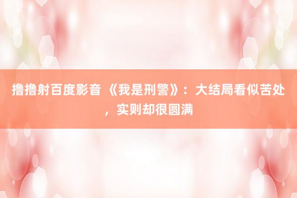 撸撸射百度影音 《我是刑警》：大结局看似苦处，实则却很圆满