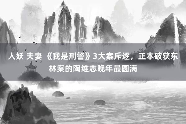 人妖 夫妻 《我是刑警》3大案斥逐，正本破获东林案的陶维志晚年最圆满