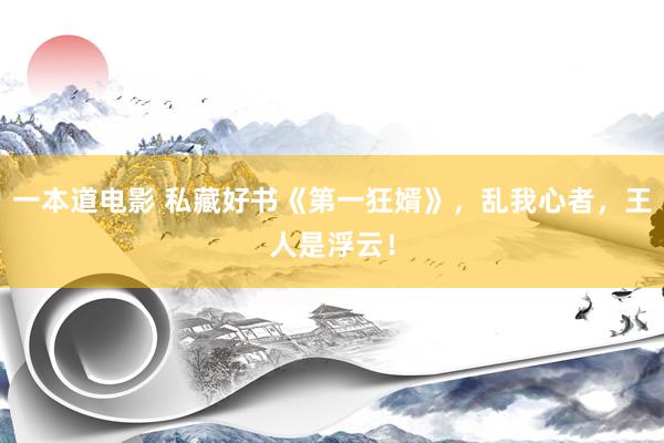 一本道电影 私藏好书《第一狂婿》，乱我心者，王人是浮云！