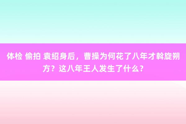 体检 偷拍 袁绍身后，曹操为何花了八年才斡旋朔方？这八年王人发生了什么？