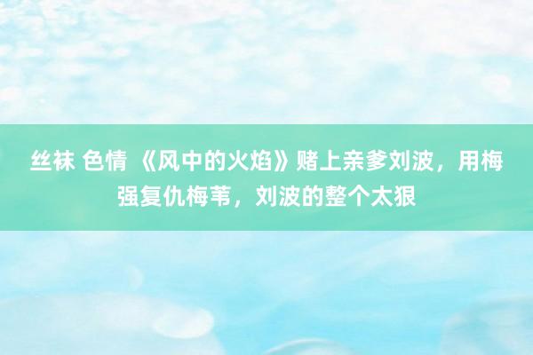 丝袜 色情 《风中的火焰》赌上亲爹刘波，用梅强复仇梅苇，刘波的整个太狠