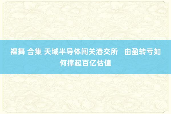 裸舞 合集 天域半导体闯关港交所   由盈转亏如何撑起百亿估值