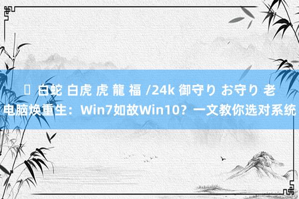 ✨白蛇 白虎 虎 龍 福 /24k 御守り お守り 老电脑焕重生：Win7如故Win10？一文教你选对系统