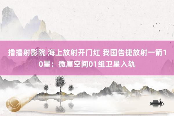撸撸射影院 海上放射开门红 我国告捷放射一箭10星：微厘空间01组卫星入轨