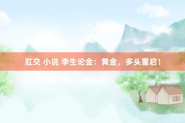 肛交 小说 李生论金：黄金，多头重启！
