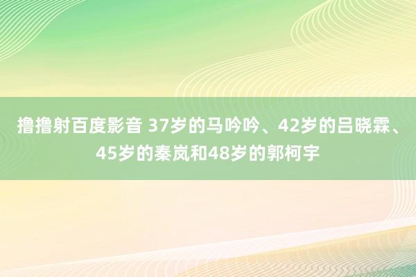 撸撸射百度影音 37岁的马吟吟、42岁的吕晓霖、45岁的秦岚和48岁的郭柯宇