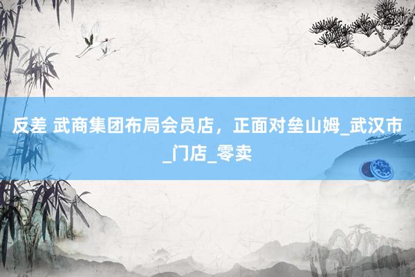 反差 武商集团布局会员店，正面对垒山姆_武汉市_门店_零卖