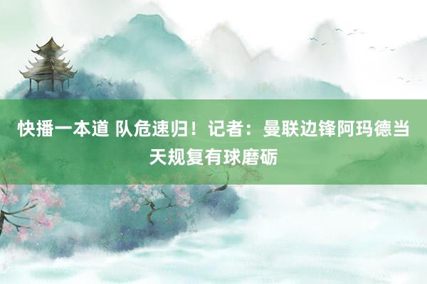 快播一本道 队危速归！记者：曼联边锋阿玛德当天规复有球磨砺